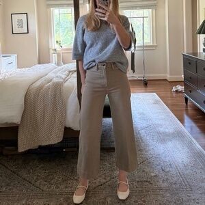 Madewell high waisted, wide leg crop jeans, size 25